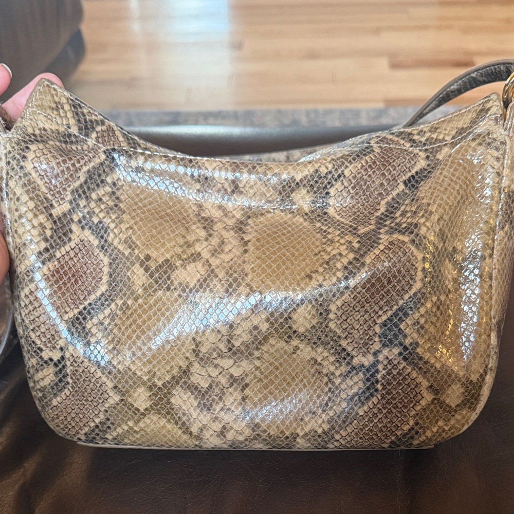 Gorgeous Ralph Lauren Snakeskin Embossed Leather Crossbody Bag - Brown - Picture 5 of 16